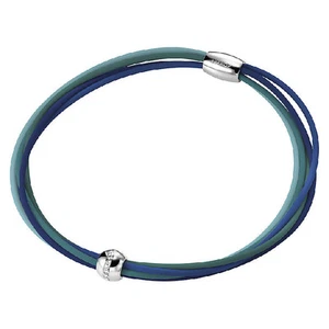 Collana Donna Hip Hop Cheer HJ0228 Acciaio Gomma Tonalità Blu Calamita Cristalli - Imagen 1 de 1