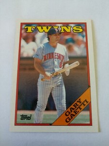 1988 Topps Gary Gaetti baseball card Minnesota Twins 578 MLB Legend