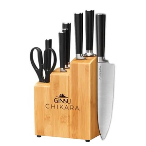Ginsu Gourmet Chikara Series Forged 8-Piece Japanese Steel Knife Set - Picture 1 of 9