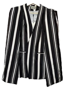 Blazer Lujoso Alice Cape para Mujer Plus 18 Negro Rojo Rayas Nuevo con Etiquetas Trabajo Profesional - Imagen 1 de 7