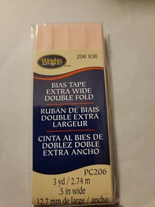 Wrights Doppelfaltung Schrägband 0,5"X3yd-Rosewater, 117-206-936 - Bild 1 von 2