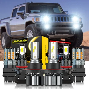 For Hummer H3 2006-2010 6500K LED Headlight Hi/Lo + Fog Light 6 Bulbs Combo kit - Picture 1 of 16