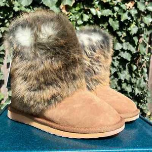 Neu im Karton EMU Australia Stinger Mini Lava Chestnut Lammfell Stiefel warm Slipper - Bild 1 von 9