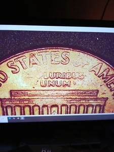 1971 D Lincoln Cent Struck Thru Grease Missing Letters Reverse BU Red - Picture 1 of 5