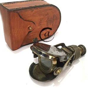 Estuche de Cuero Rojo de Navidad Genuino con Cristal Espía Militar Monocular Sólido Gif - Imagen 1 de 5