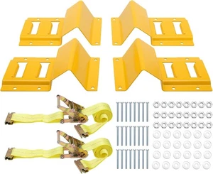 NovelBee Wheel Chock Tie Down Kit, Trailer 84 inches x 2 inches, Yellow  - Picture 1 of 9