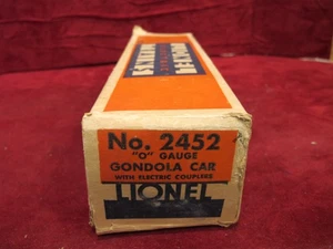 ORIGINAL  EMPTY BOX FOR LIONEL 2452 GONDOLA  CAR  POSTWAR - NO RESERVE~lot28 - Picture 1 of 13