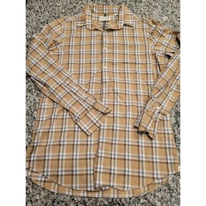 Camisa Crosby & Howard Para Hombres Tostada A Cuadros Abotonada Elastizada Manga Larga Talla M - Imagen 1 de 7