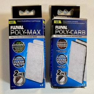 Fluval Poly-Max/Clearmax Fine Filter & Ion Exchange Resin Cartridge (U2) 2 BOXES - Picture 1 of 3