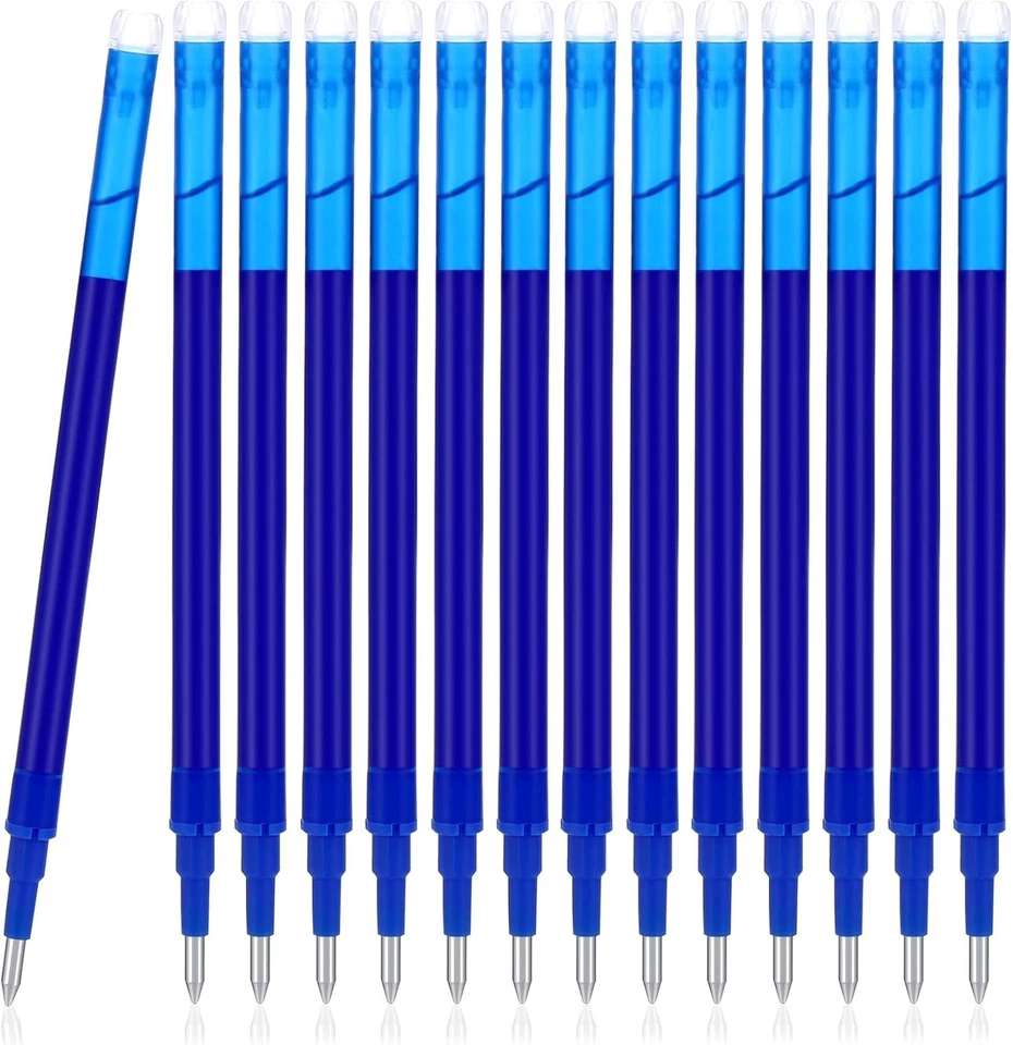 GEBRANDMARKT 14teiliges Ersatzmine 0,7mm blau kompatibel Pilot Frixion Tintenroller radierbar