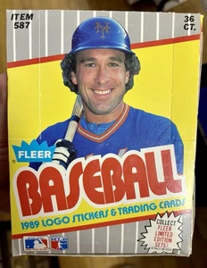 1989 Fleer Baseball Wax Box... 36 Packungen (Karten und Logo Sticker) - Bild 1 von 2