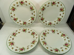 4 Royal Albert Old Country Roses Casual Classics Dinner Plates 10 1/2 inch Green - Picture 1 of 8