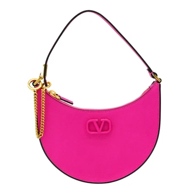 VALENTINO | VLogo Pink Leather Mini Shoulder Bag - Image 1 of 4