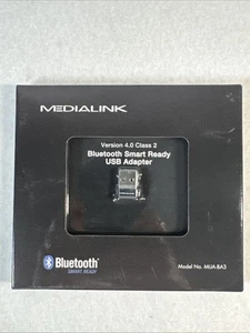 MEDIALINK Version 4.0 Class 2 Bluetooth Smart Ready USB Adapter MUA-BA3. - Picture 1 of 2