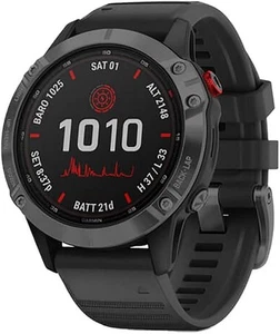 Garmin Fenix 6 Pro Solar 47mm Czarny GPS HRM Bluetooth Fitness Smartwatch - Zdjęcie 1 z 3