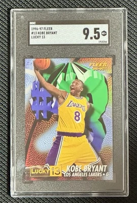 1996-97 Kobe Bryant Fleer Lucky #13 Rookie RC, Graded SGC 9.5 Mint +, Lakers - Image 1 of 2