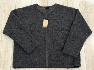 Men 2XL Nike Sportswear Tech High Pile Fleece Jacket Charcoal Gray FZ0732-060 - Picture 1 of 3