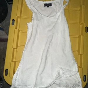 FLORA ASHLEY White Cotton Sleeveless Top Size Small - Picture 1 of 3