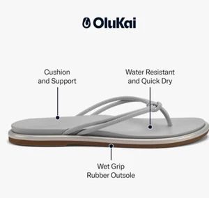 Olukai Aka White Women’s Sz 9 MSRP$70 - Picture 1 of 8