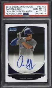 2013 BOWMAN CHROME DRAFT PICKS PROSPECTS AUTOGRAPHS BCAAJ AARON JUDGE PSA 10/10 - Picture 1 of 2