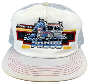 Gorra/gorra ajustable de malla de espuma orgullosa de conducción a presión vintage. - Imagen 1 de 9