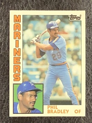 1984 Topps Traded Phil Bradley #15T NM-MT Rookie RC Seattle Mariners - Image 1 of 2