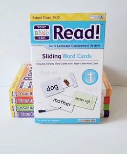 Vol 1-5 Your Baby Can Read Sliding Word Cards In English Early Language (Titzer) - Picture 1 of 7