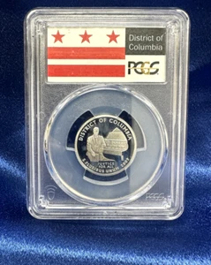 2009 s Silver District of Columbia Quarter PCGS PR 69 DCAM flag label - Picture 1 of 4