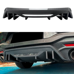 Carbon Look ABS Rear Bumper Diffuser Lip Kit For Ford Mustang MK7 2024-2025 - Picture 1 of 12