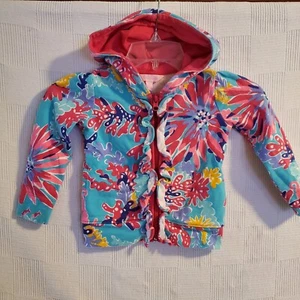 Lilly Pulitzer Hoodie Full Zip Jacket Sweatshirt Sippen Trippen Girls XS - Picture 1 of 6
