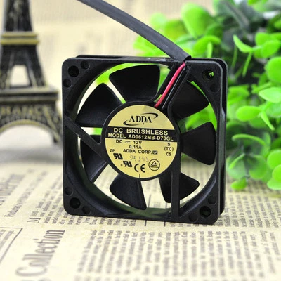 ADDA AD0612MB-D70GL fan 60*60*15mm DC12V 0.11A 2pin Cooling Fan - Image 1 of 4