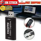HDMI to USB2.0 Video Capture Card 1080P HD Recorder Game/Video Live Streaming UK