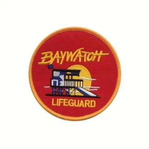 Baywatch Lifeguard Badge Patch (3.8") Iron-On Sew on Embroidered Cloth Applique - Picture 1 of 3