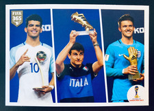 2017-18 Panini FIFA 365 # 128 Dominic Solanke -Orsolini -Woodman rookie sticker
