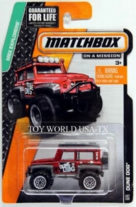 2015 Matchbox #107 MBX Explorers Dune Dog Red - Picture 1 of 1