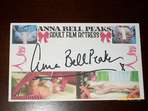 ANNA BELL PEAKS "ADULT FILM ACTRESS" SIGNED AUTOGRAPHED 3X5 INDEX CARD #236 - Picture 1 of 3