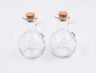 Essig- lflaschen Set aus Glas mit Korken Essig l Spender Landhausstil