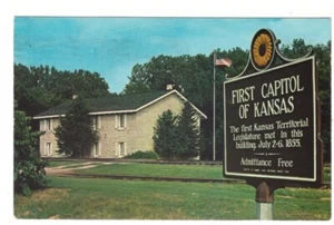 First Capitol Of Kansas, Pawnee, Kansas, Vintage 1970 Chrome Postcard - Picture 1 of 2