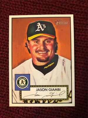 2001 Heritage SP Black Back #77 JASON GIAMBI Short Print Oakland Athletics @JY13 - Image 1 of 2