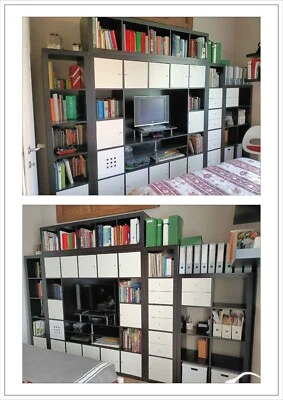 Vendo libreria componibile IKEA con spazio TV e piano scrivania - Immagine 1 di 3