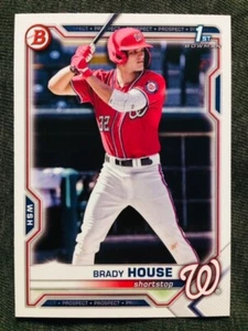 Tarjeta de radiocontrol de novato Brady House 2021 Bowman Draft #BD-186 como nueva   - Imagen 1 de 2