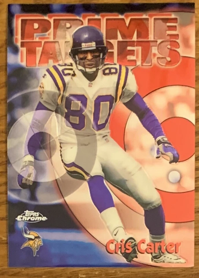 CRIS CARTER, 1998 TOPPS CHROME "PRIME TARGETS" CARD IN EXCELLENT CONDITION ! - Image 1 of 1