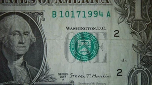 2017A Series $1 Dollar Birthday Note Oct. 17, 1994 B10171994A - Picture 1 of 3