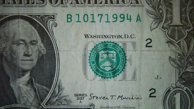 2017A Series $1 Dollar Birthday Note  Oct. 17, 1994  B10171994A - Image 1 of 3