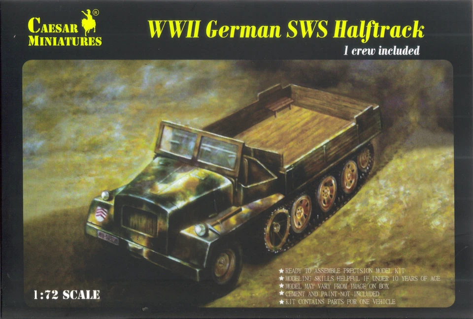 Caesar Miniature 1/72 Schwerer Wehrmachtschlepper Half Track - Immagine 1 di 1