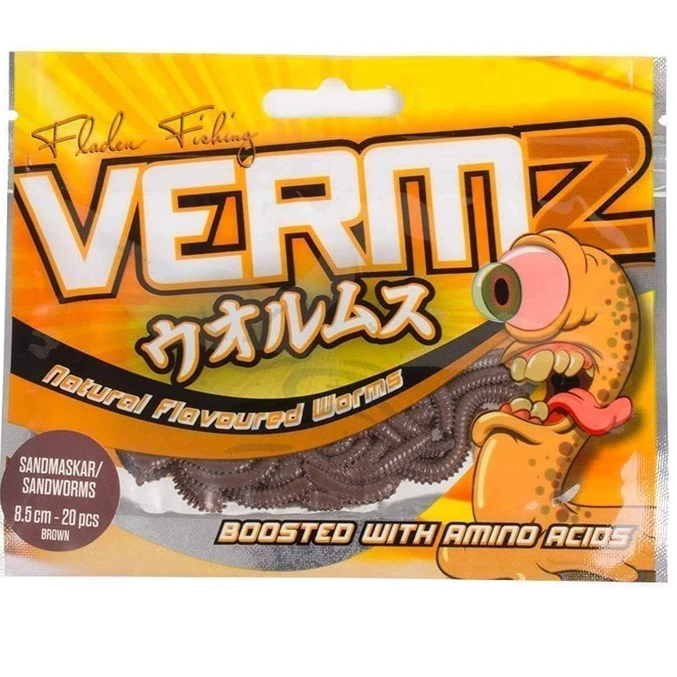 Fladen Vermz Sandwurm Imitation 8,5cm / 9,5cm Gummiköder Angeln - Bild 1 von 1