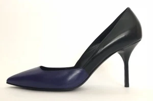 Pierre Hardy Women Shoes Size 38.5 NIB Darkblue/black Classic Leather Heels - Picture 1 of 11
