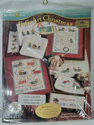 Stitchworld X-stitch Cross Stitch Kit Folk Art Christmas Winter 10 Designs - Image 1 of 4