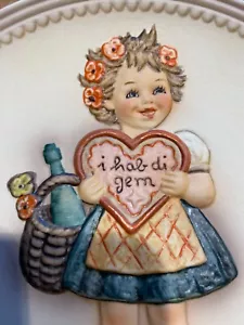 Goebel Hummel 1. Auflage 1986 Die Feierteller Serie ""Valentinstagsgeschenk"" 738 - Bild 1 von 11