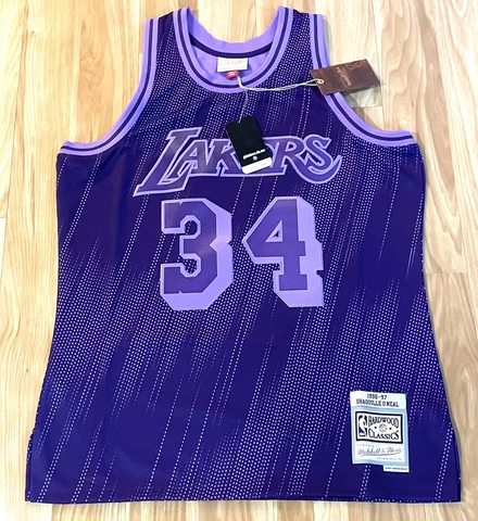 Shaquille O'Neal Lakers Mitchell & Ness Monochrome 96-97 Swingman Jersey Sz L Cover